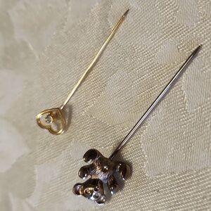 Stick Pins, bear & heart